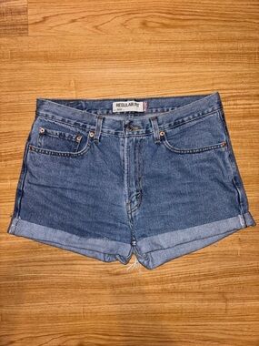 Levi's Blue Denim Cuffed Women’s Shorts